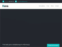 Tablet Screenshot of kaya.net.pl